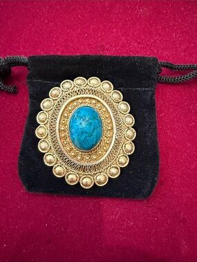 Jerusalem Vintage Eliat Stone Collectible Brooch